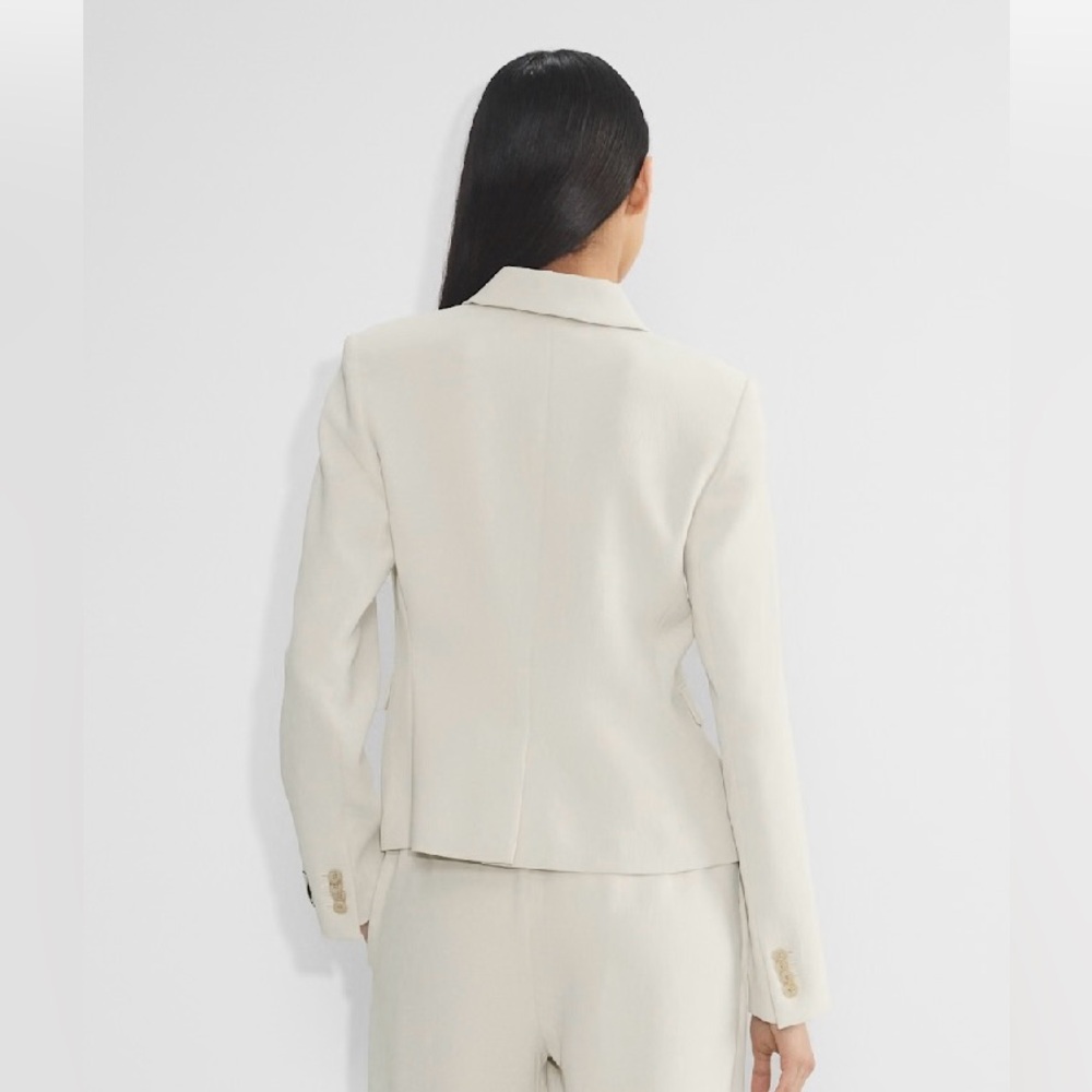 Aritzia Wilfred Etiquette Blazer | Matte Pearl Cream White | Size 4 BNWT - Picture 5 of 15
